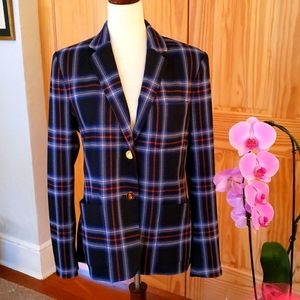 Lauren Ralph Lauren - Blue Plaid Blazer/Jacket - Size L